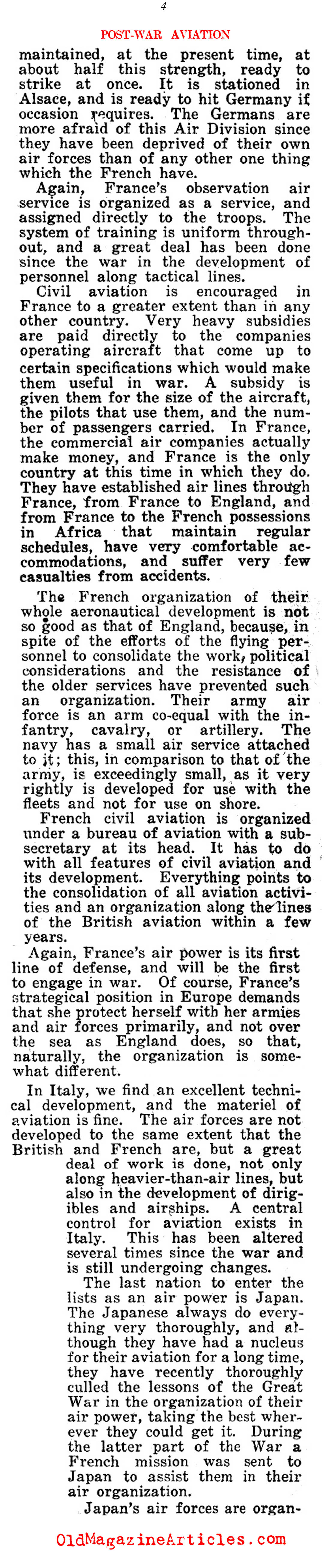 General Billy Mitchell:  Advocate of  American Airpower (American Legion Weekly,1921)