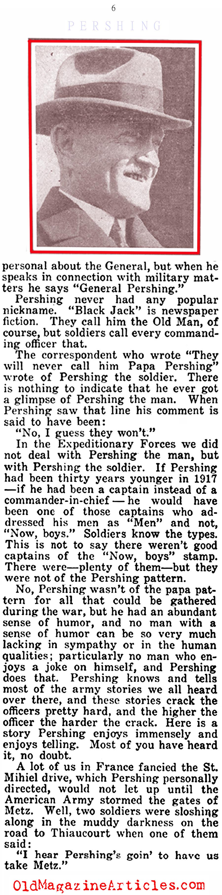 General John J. Pershing (American Legion Weekly, 1924)