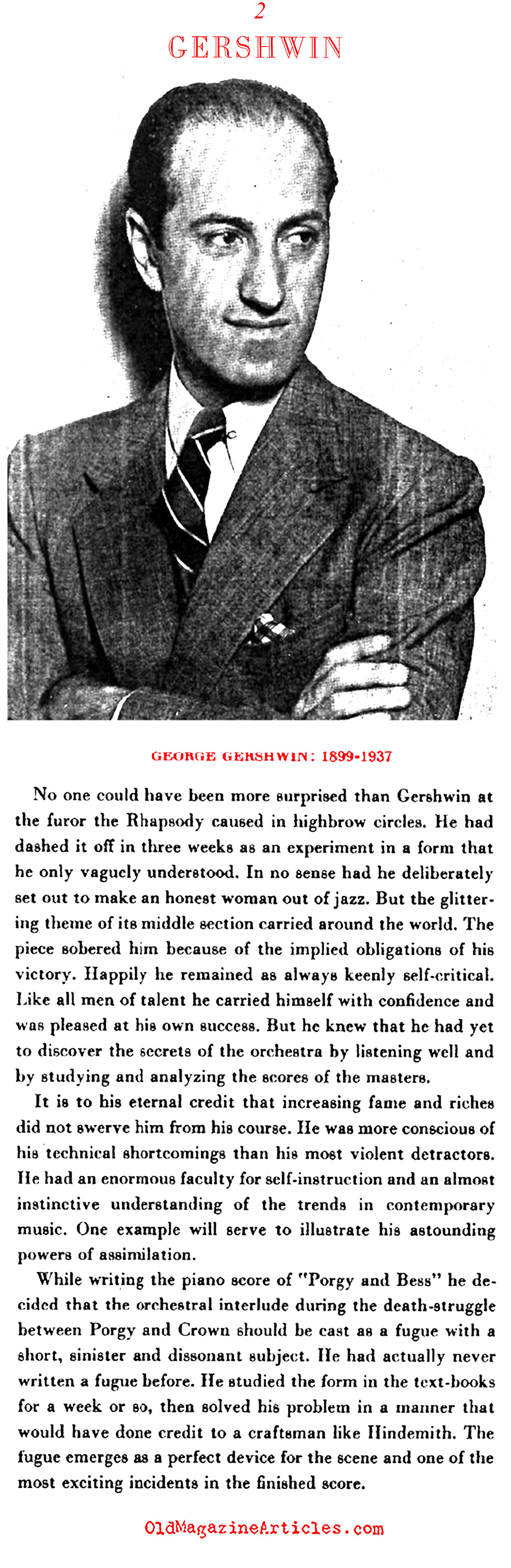 Remembering George Gershwin and 'Rhapsody in Blue' (Creative Art Magazine, 1937)