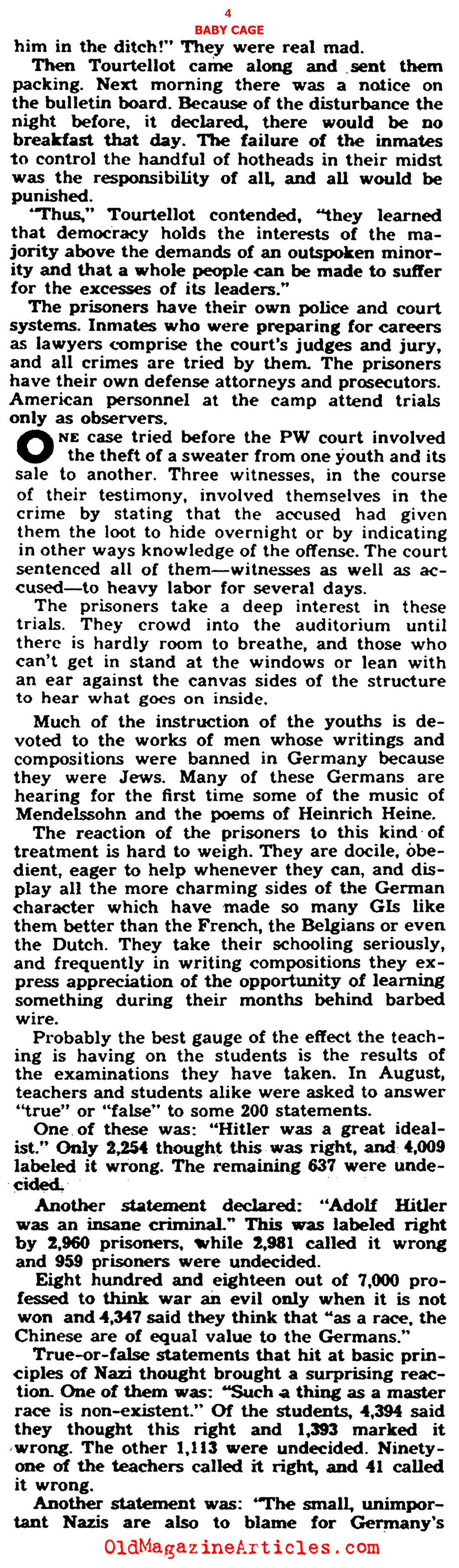 German Boy Soldiers in Captivity (Yank Magazine, 1945)