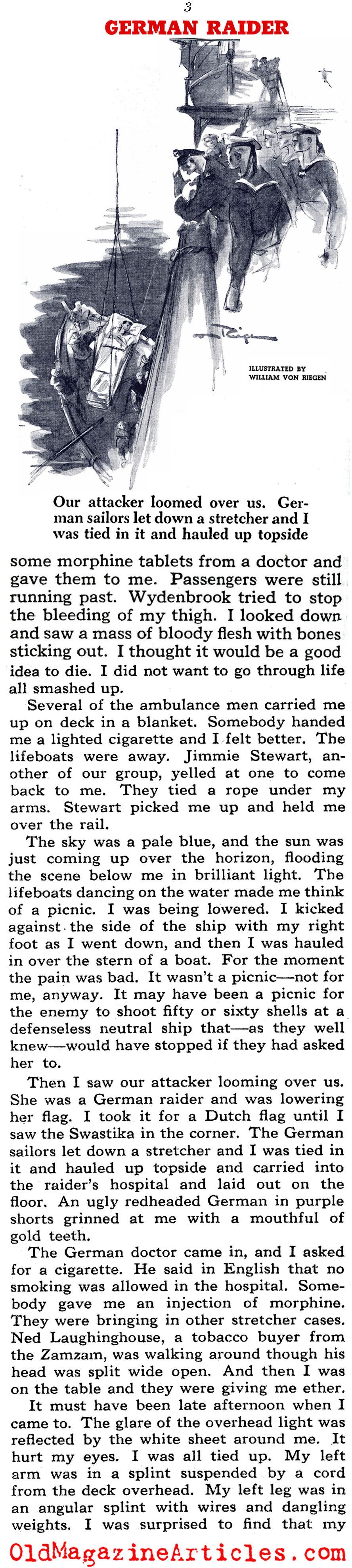 ''I Rode A German Raider'' (Collier's Magazine, 1944)