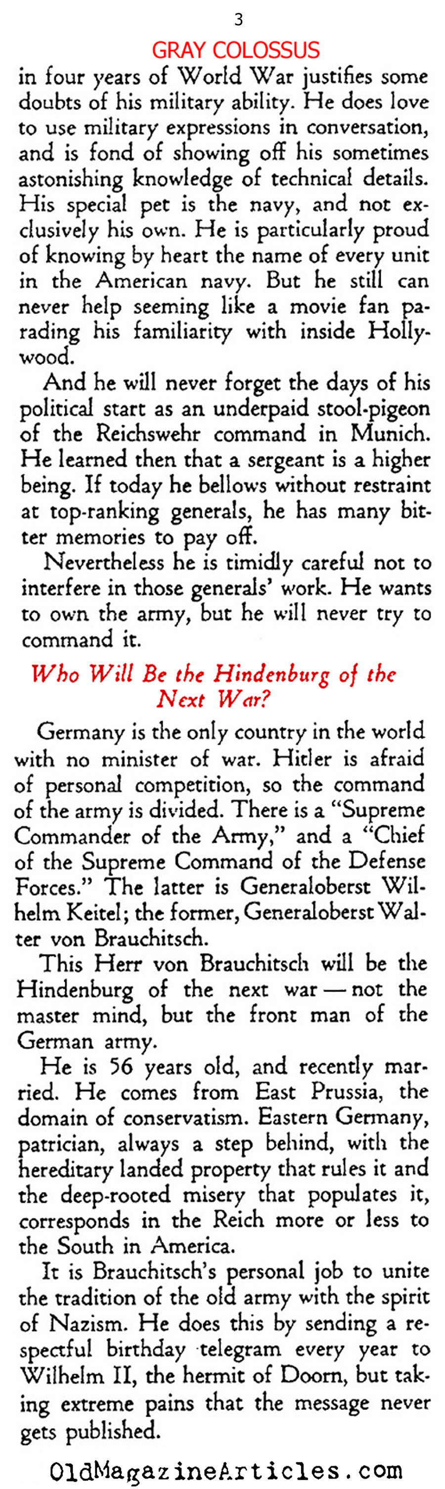 Military Buildup in Germany (Ken Magazine, 1939)