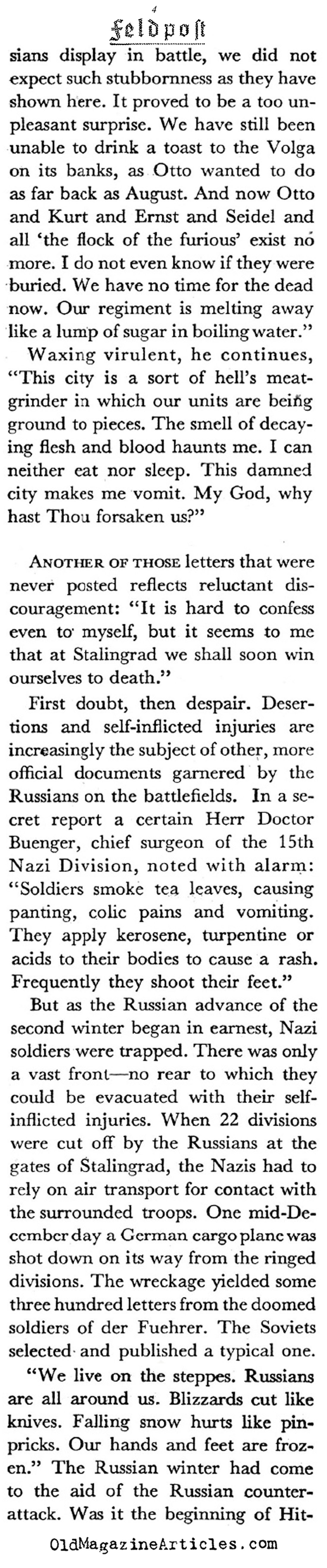 Letters from the German Home Front (Coronet Magazine, 1943)