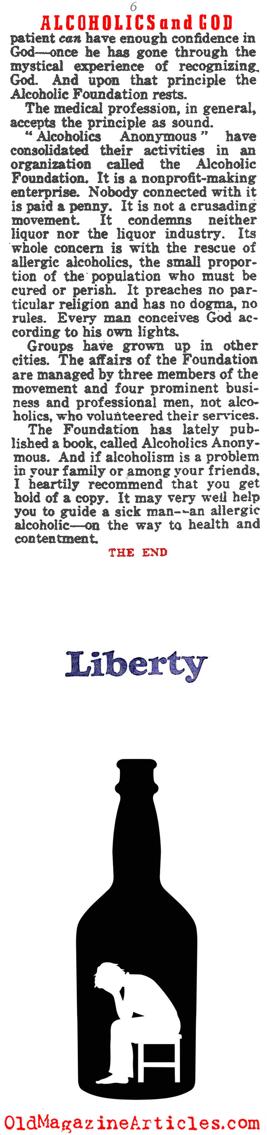 ''God and Alcoholics'' (Liberty Magazine, 1939)