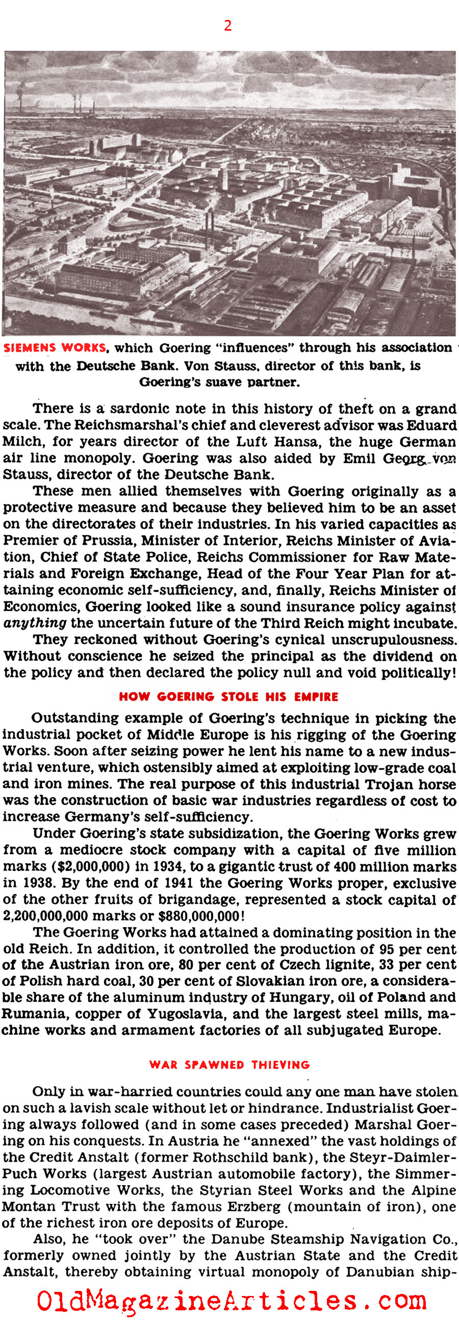 Hermann Goering: Power Hungry Graff Master (Click Magazine, 1943)