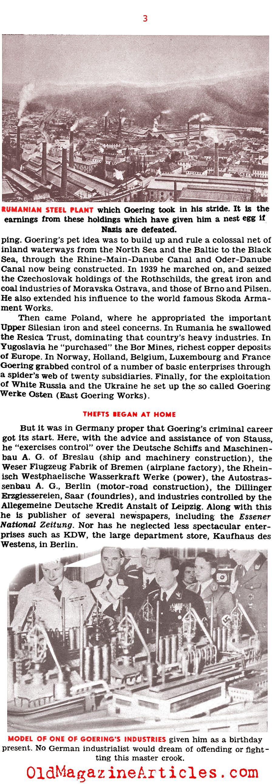 Hermann Goering: Power Hungry Graff Master (Click Magazine, 1943)