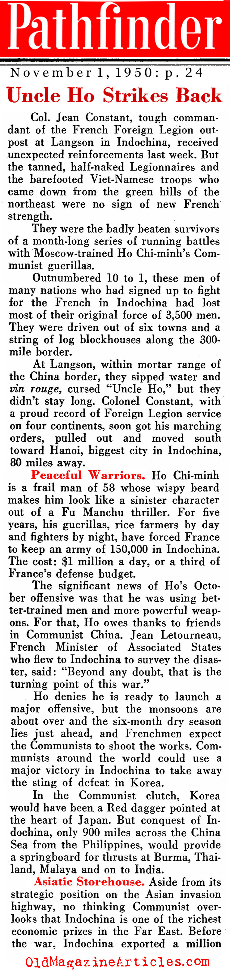 ''Uncle Ho Strikes Back'' (Pathfinder Magazine, 1950)
