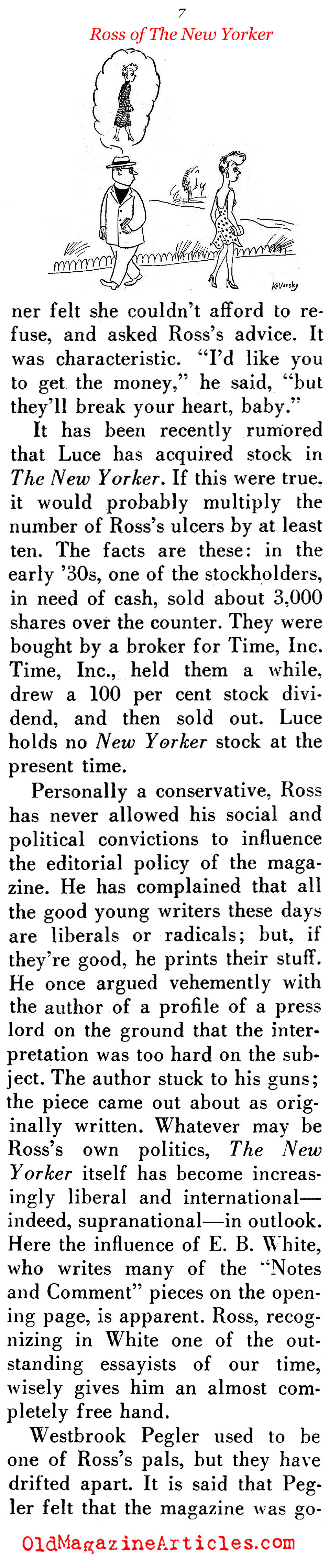 Ross of The New Yorker: Part II ('48 Magazine, 1948)
