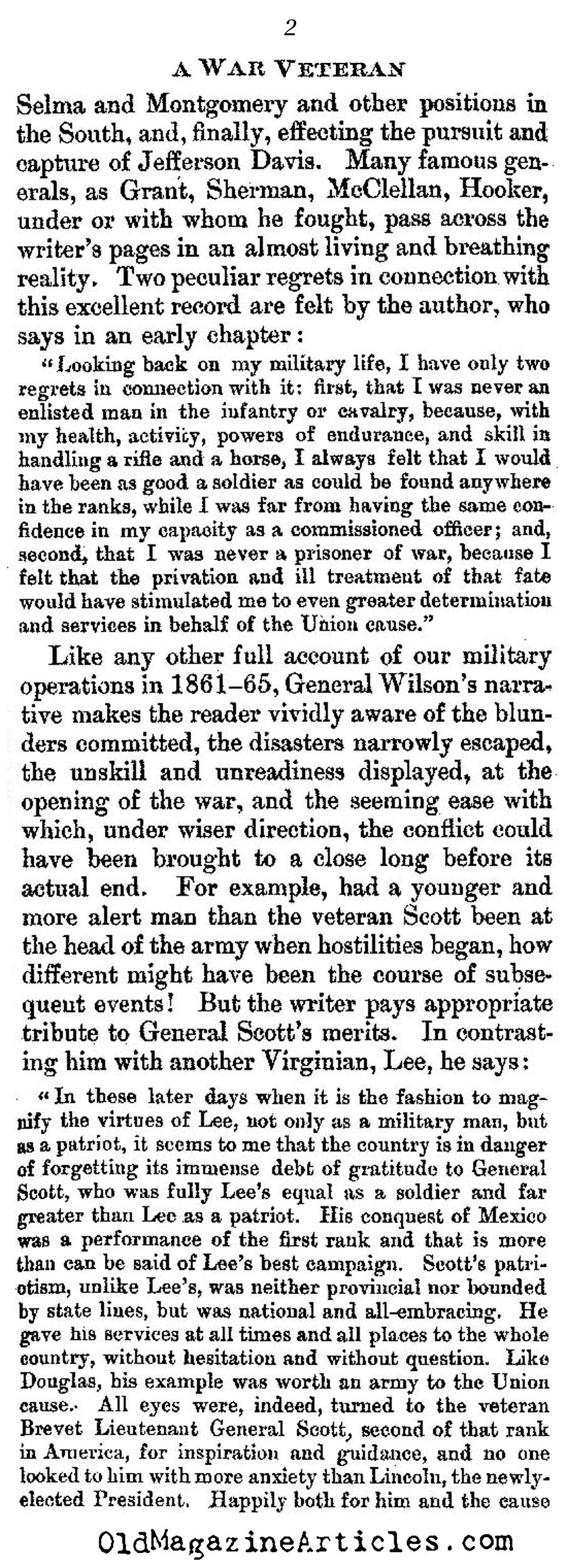 Union General James Harrison Wilson  (The Dial Magazine, 1912)