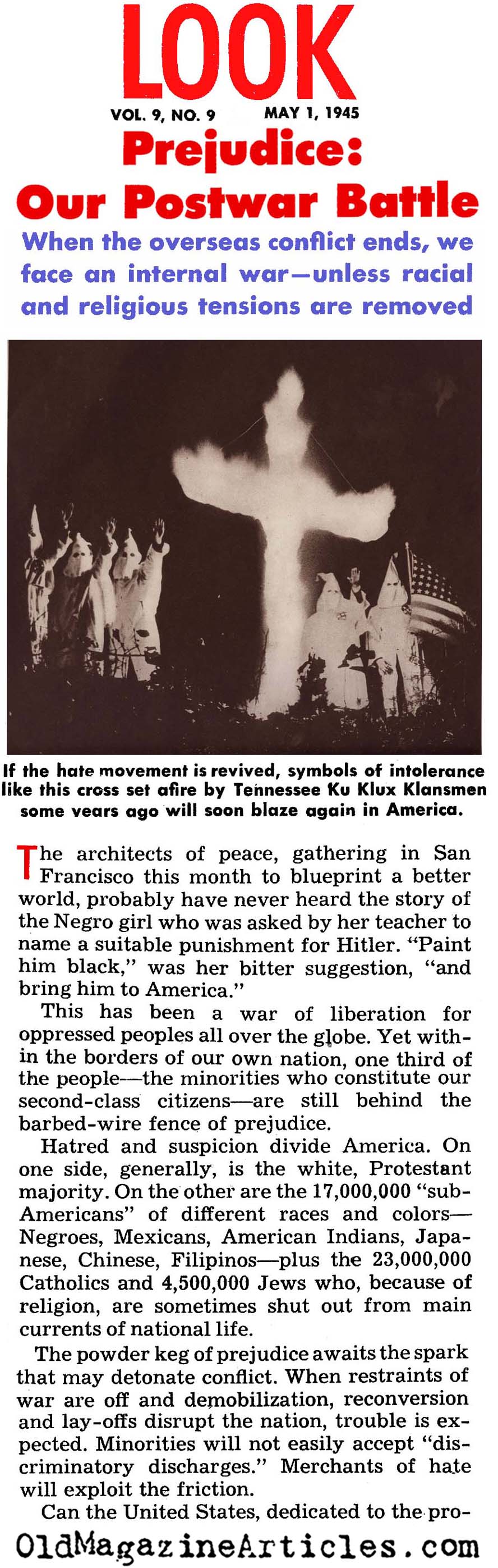 Prejudice on the Home Front (Look Magazine, 1945)
