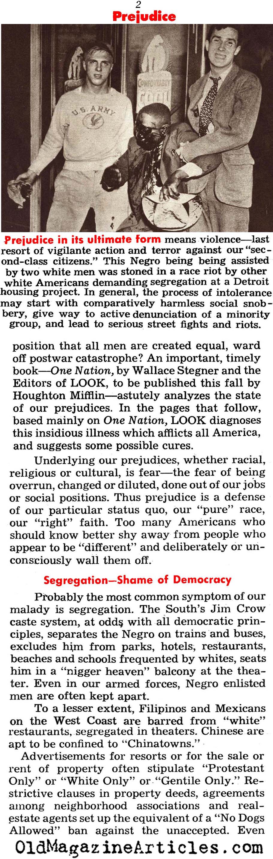 Prejudice on the Home Front (Look Magazine, 1945)