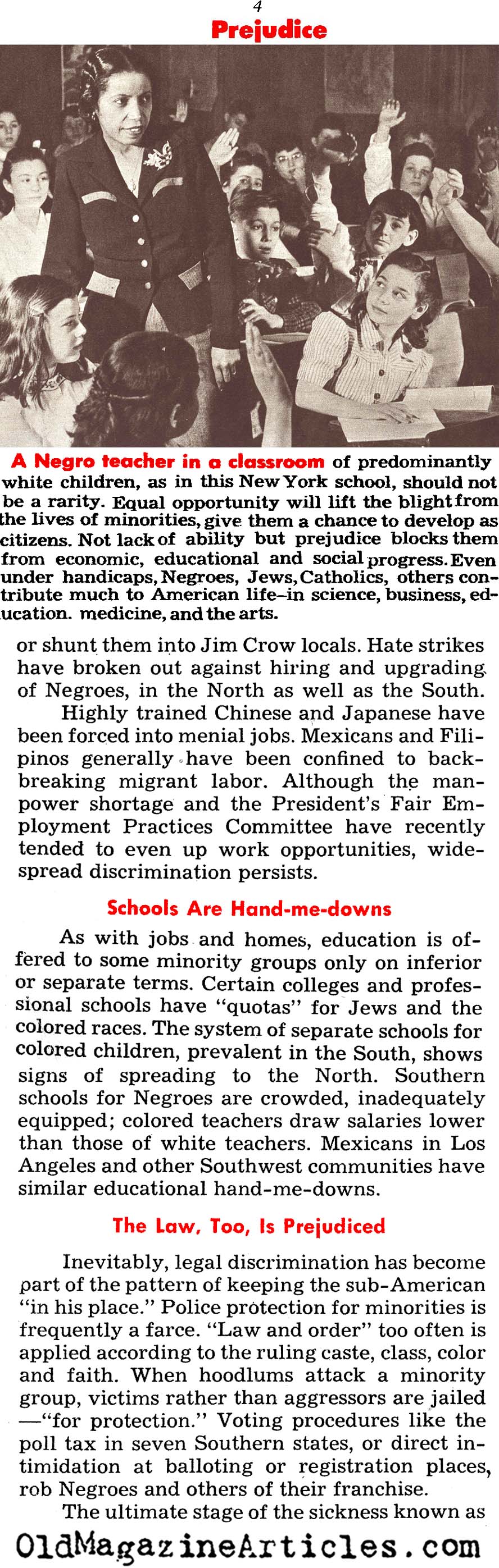 Prejudice on the Home Front (Look Magazine, 1945)