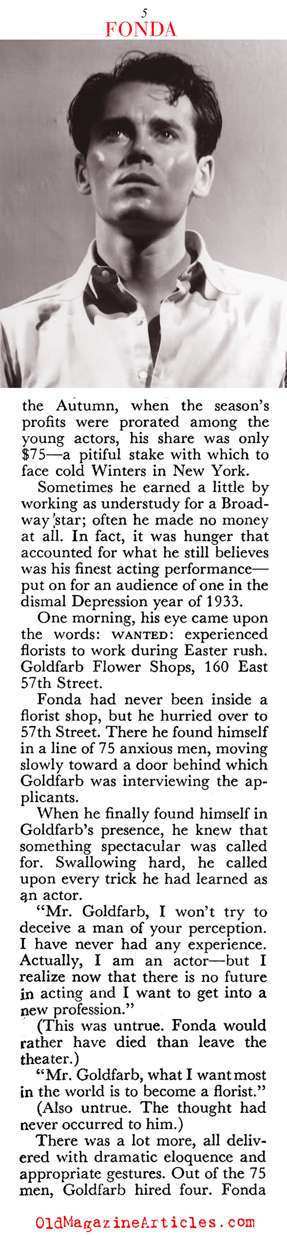 The Unusual Case of Henry Fonda (Coronet Magazine, 1953)