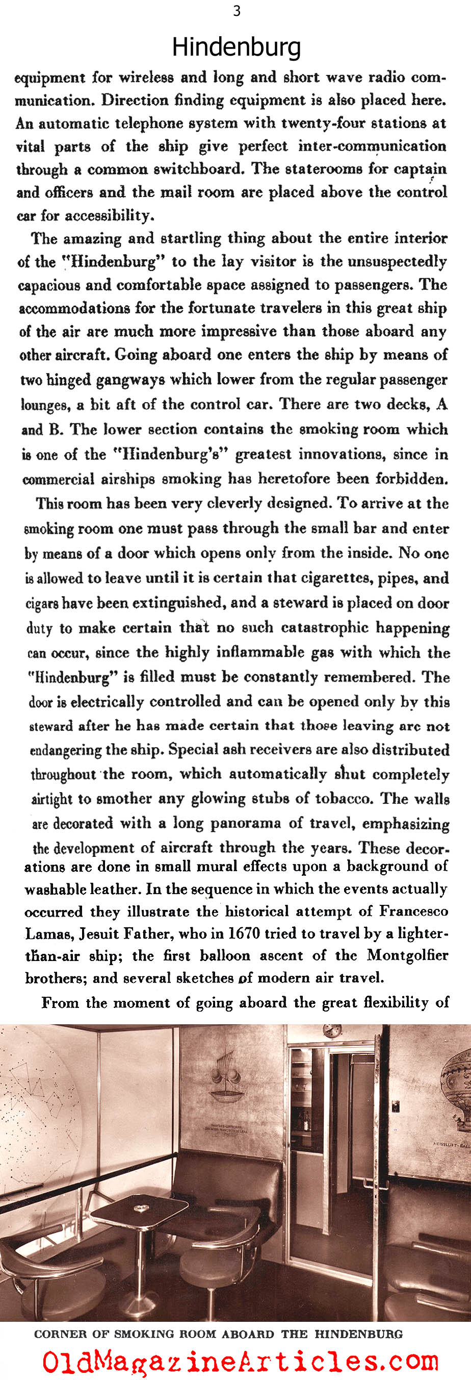 The Interior Design of the <i>Hindenburg'</i> (Creative Art Magazine, 1937)