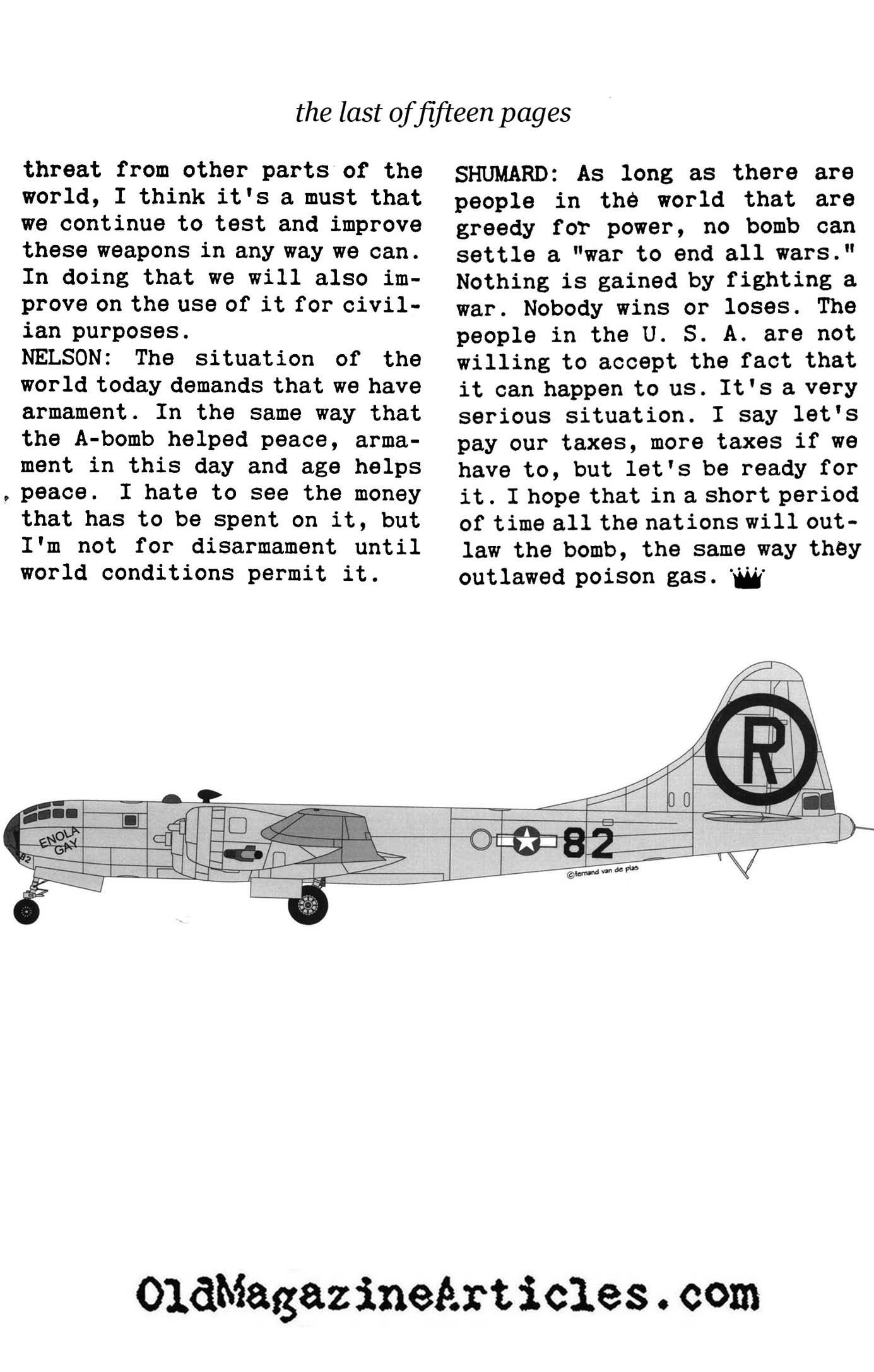 The Bombers Speak (Coronet Magazine, 1960)