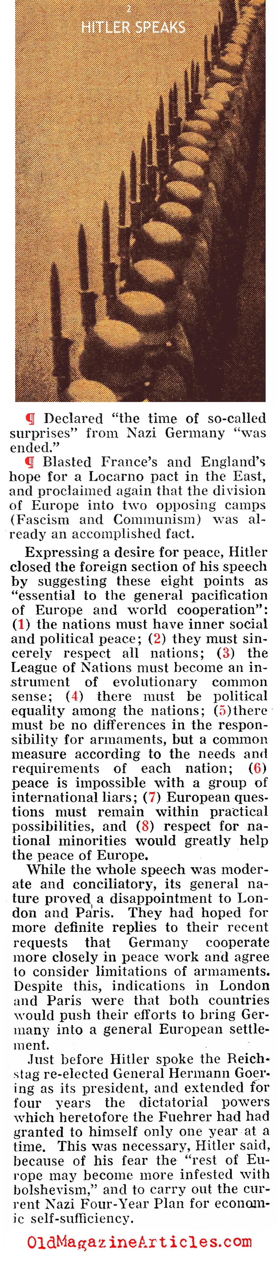 Hitler's Earlies Years In Power (Pathfinder Magazine, 1937)