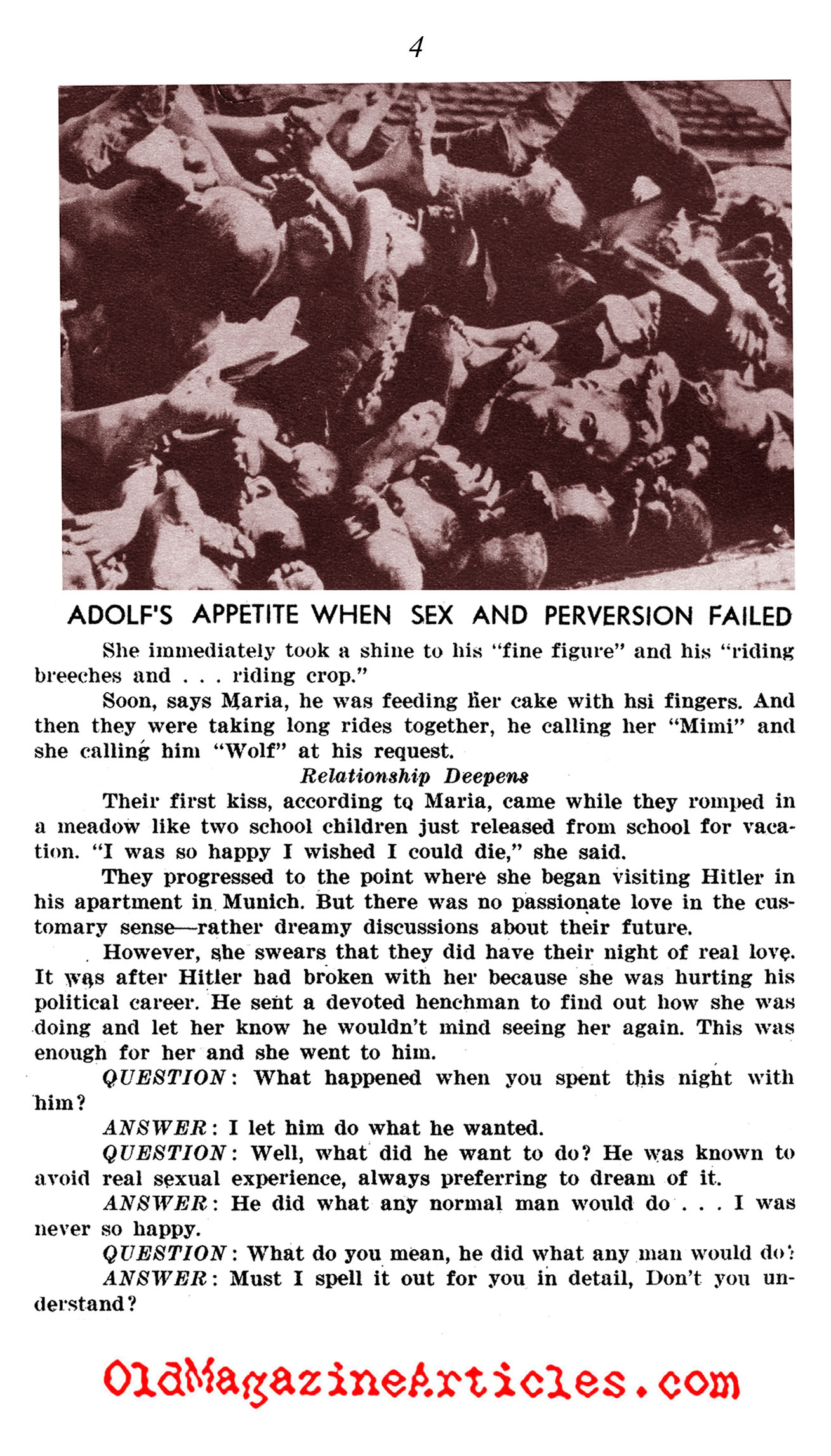 Hitler's Secret Love (Quick Magazine, 1960)