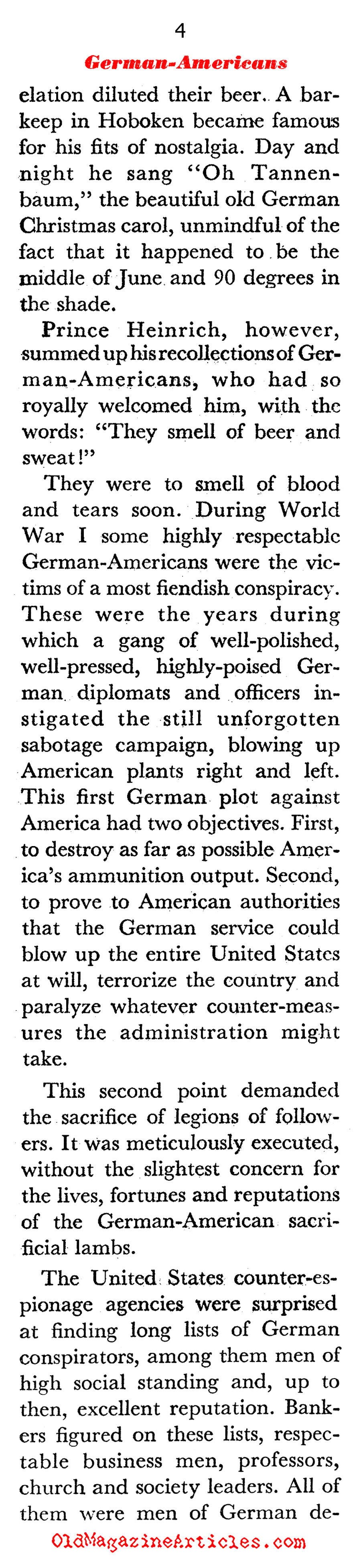 Adolf Hitler and the German-Americans (Coronet Magazine, 1941)