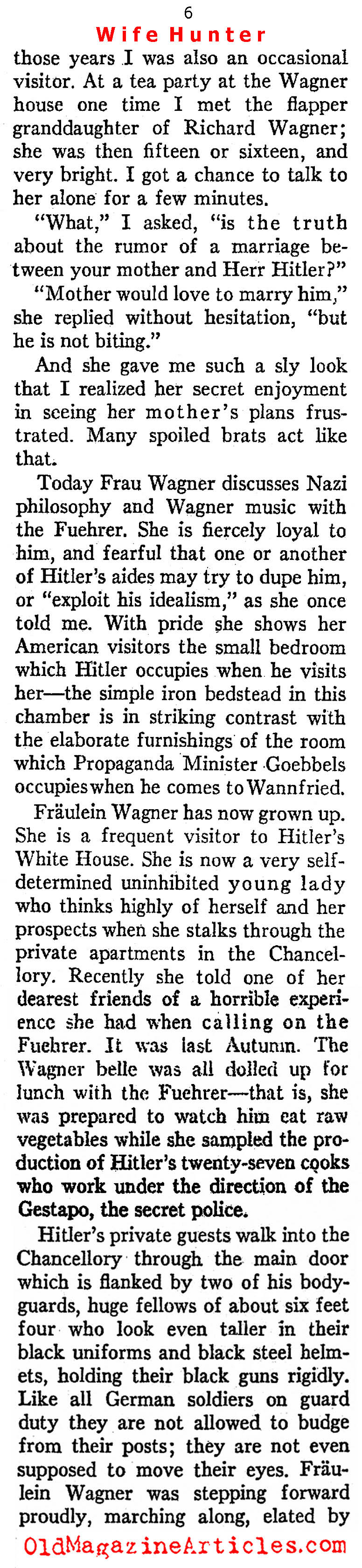 Hitler Goes Wife Shopping (Ken Magazine, 1938)