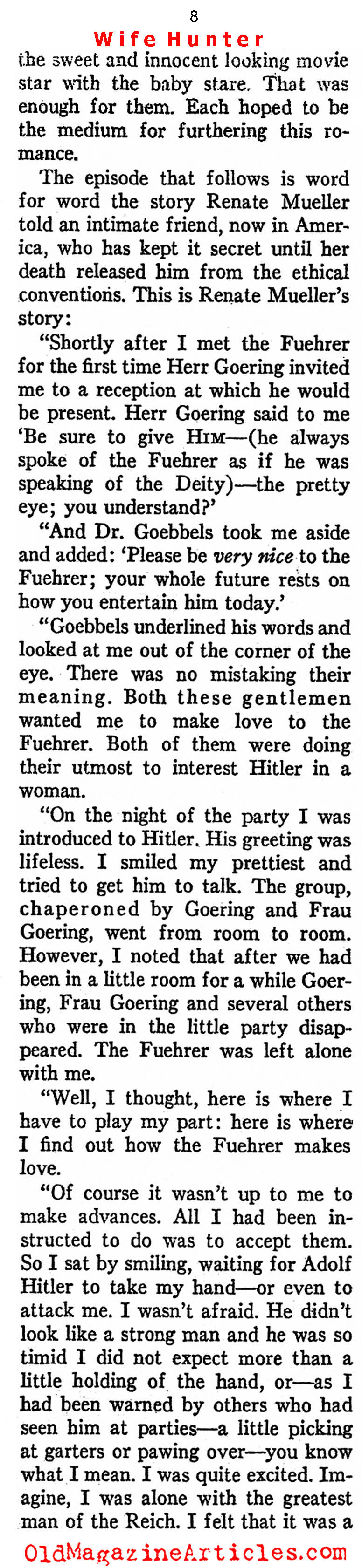 Hitler Goes Wife Shopping (Ken Magazine, 1938)