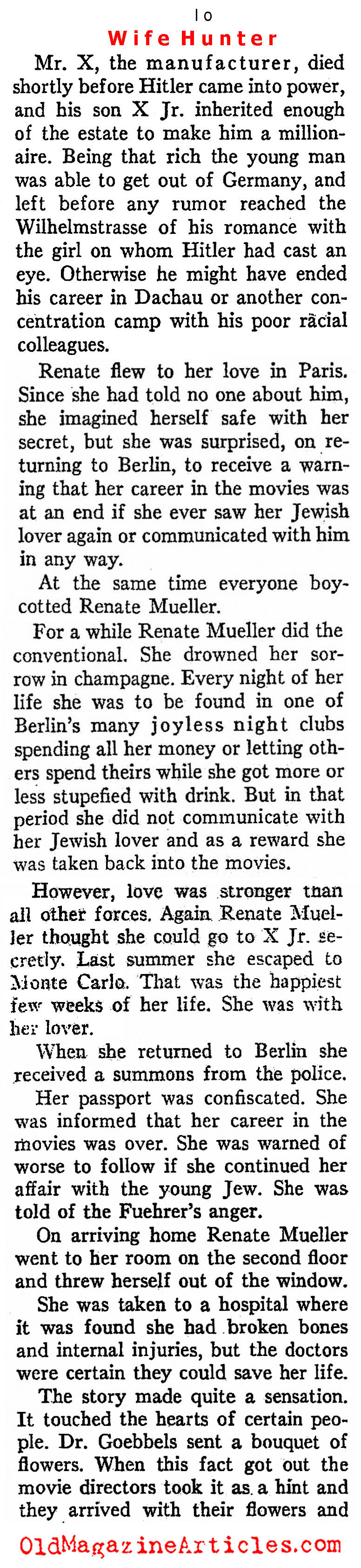 Hitler Goes Wife Shopping (Ken Magazine, 1938)