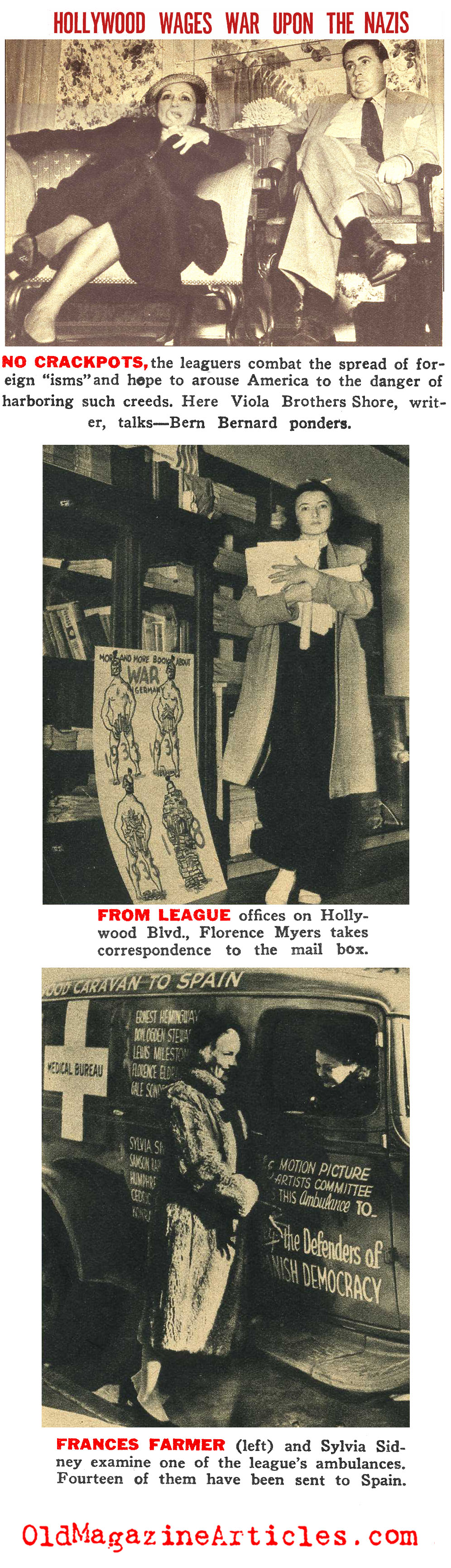 The Hollywood Anti-Nazi League (Click Magazine, 1938)