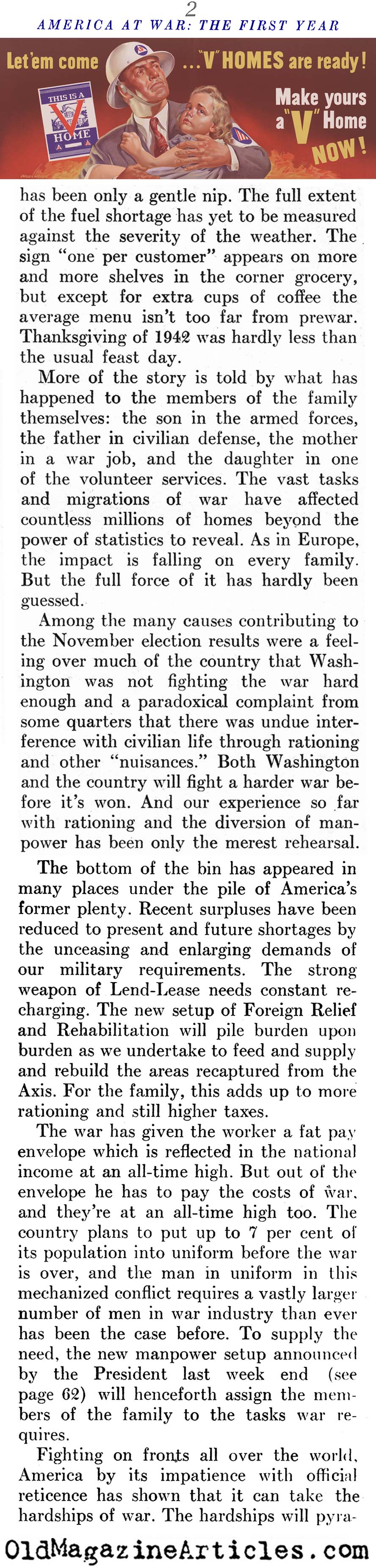 One Year of War (Newsweek Magazine, 1942)