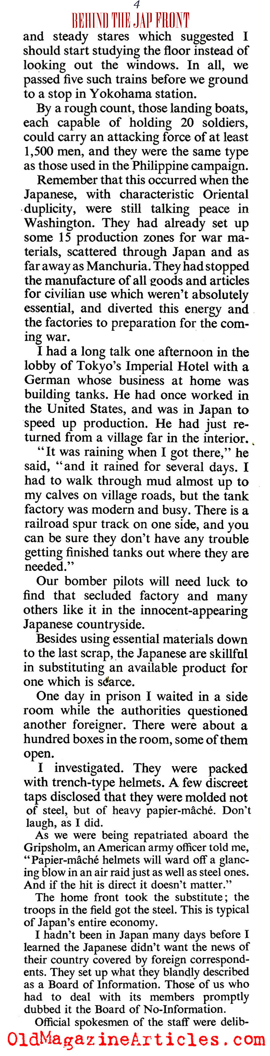 The Japanese Home Front (American Magazine, 1943)