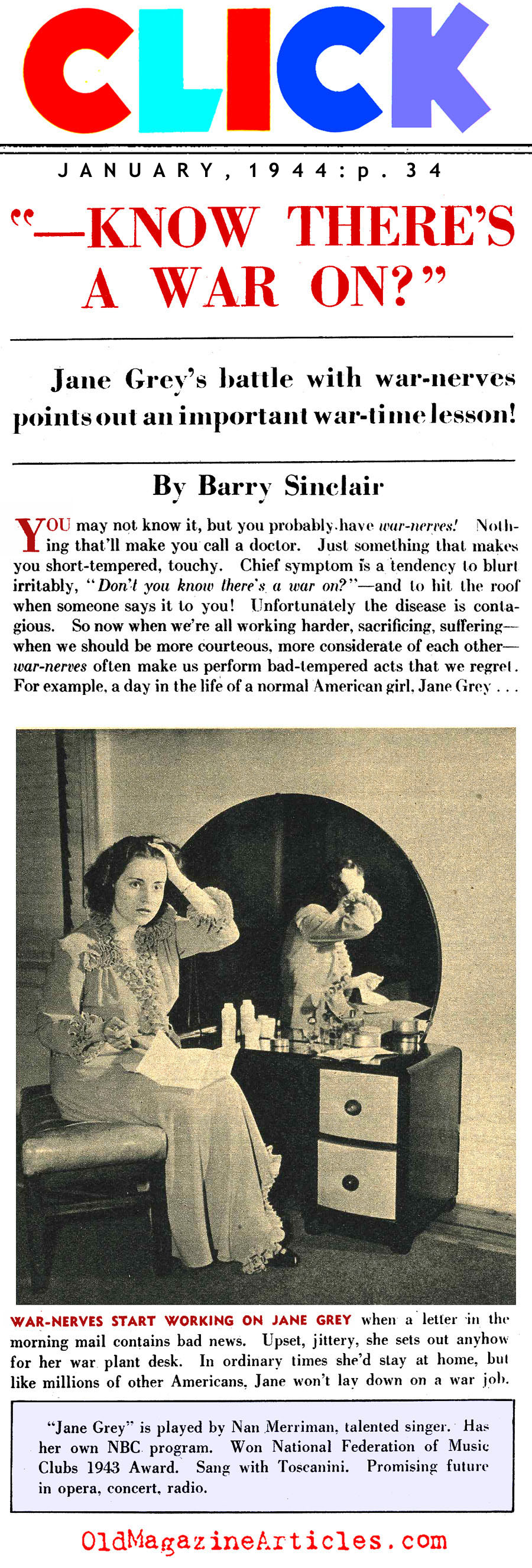 Dontchya Know There's A War On! (Click Magazine, 1944)