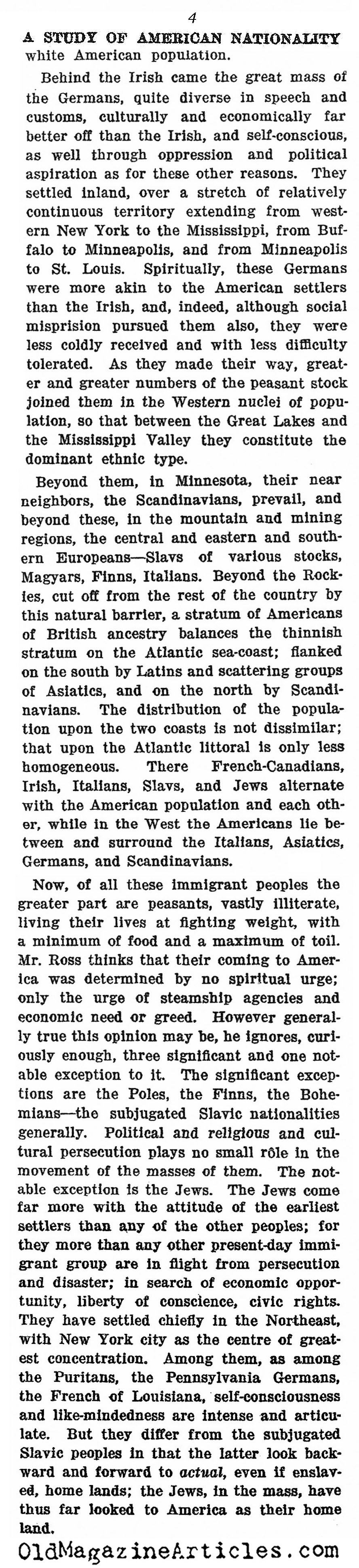 Anticipating Multiculturalism  (The Nation, 1915)