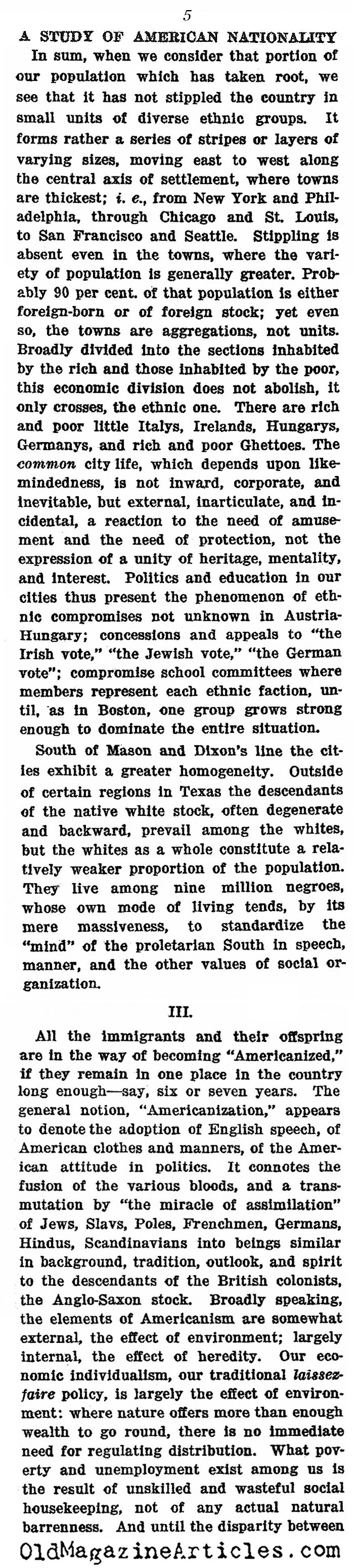 Anticipating Multiculturalism  (The Nation, 1915)