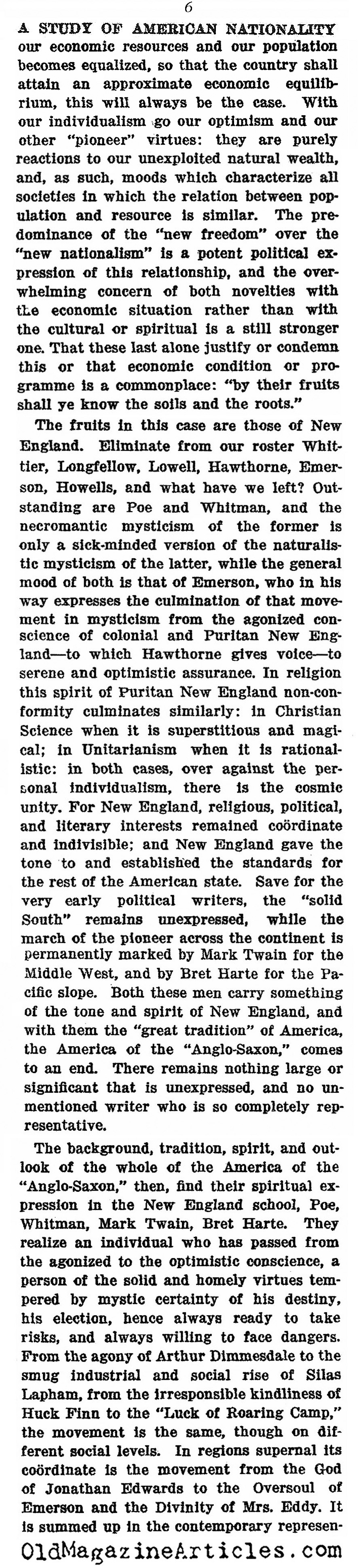 Anticipating Multiculturalism  (The Nation, 1915)