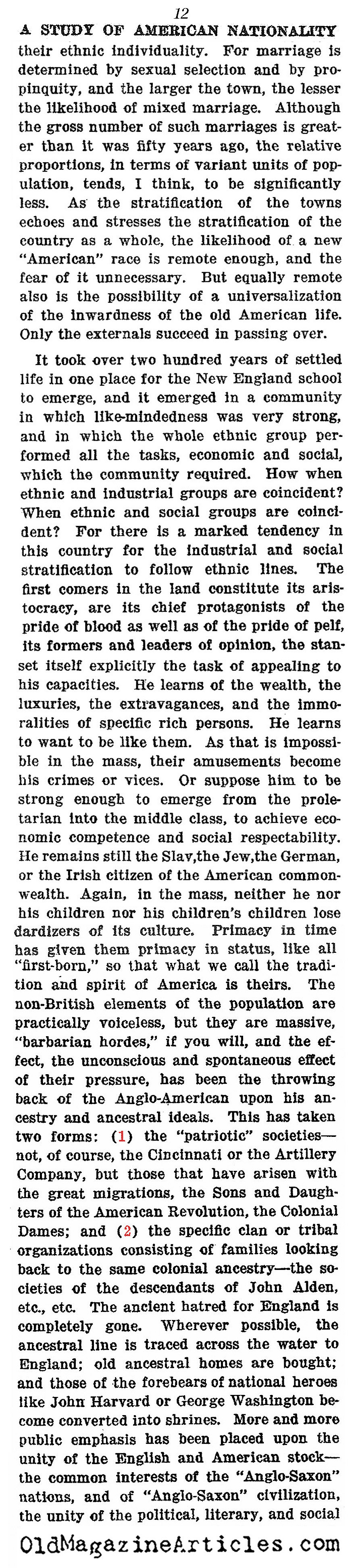 Anticipating Multiculturalism  (The Nation, 1915)