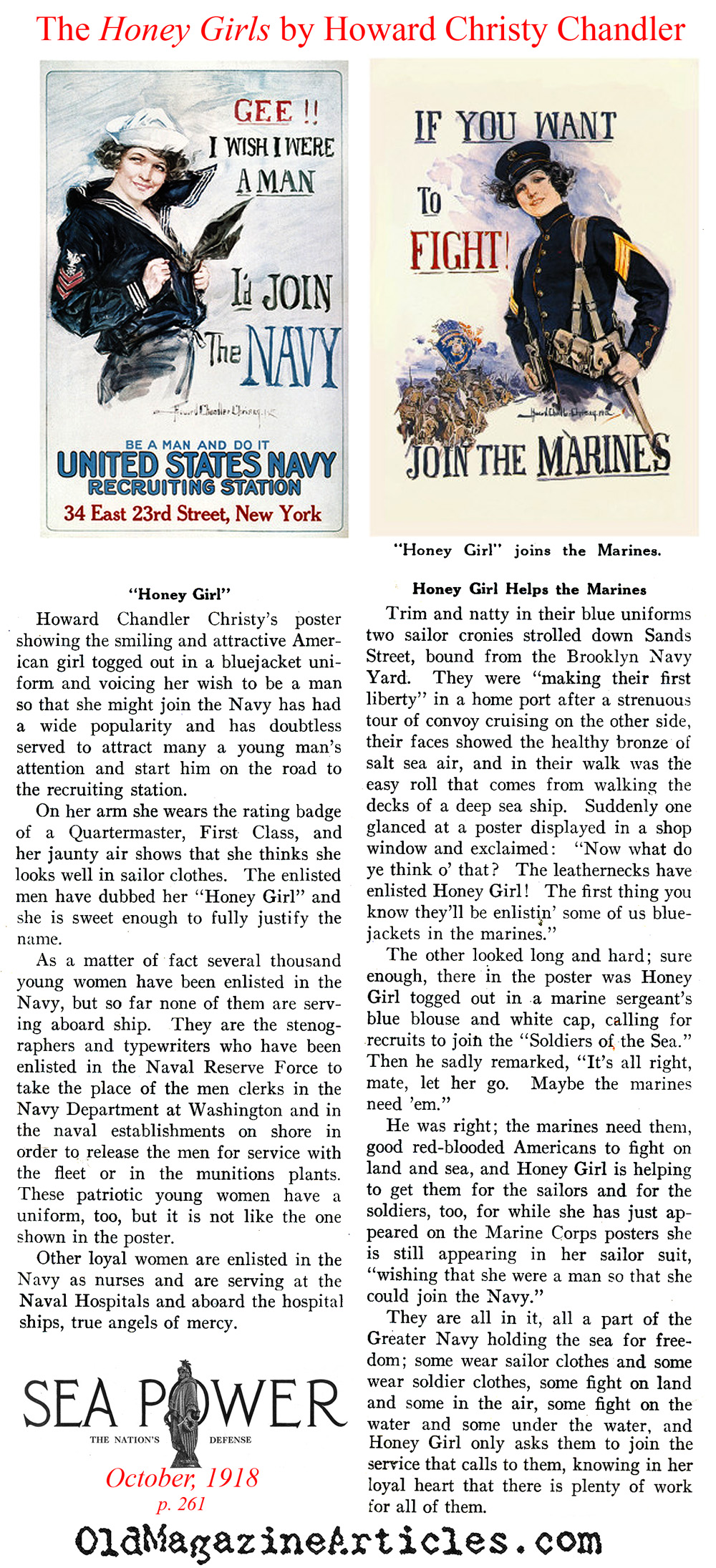 The 'Christy Girl' at War (Sea Power Magazine, 1918)