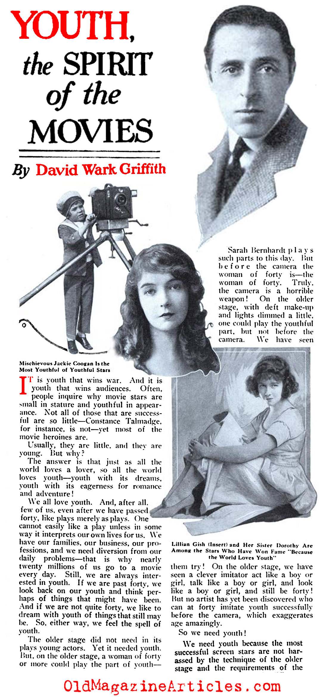 ''Youth, the Spirit of the Movies'' (Illustrated World, 1921)