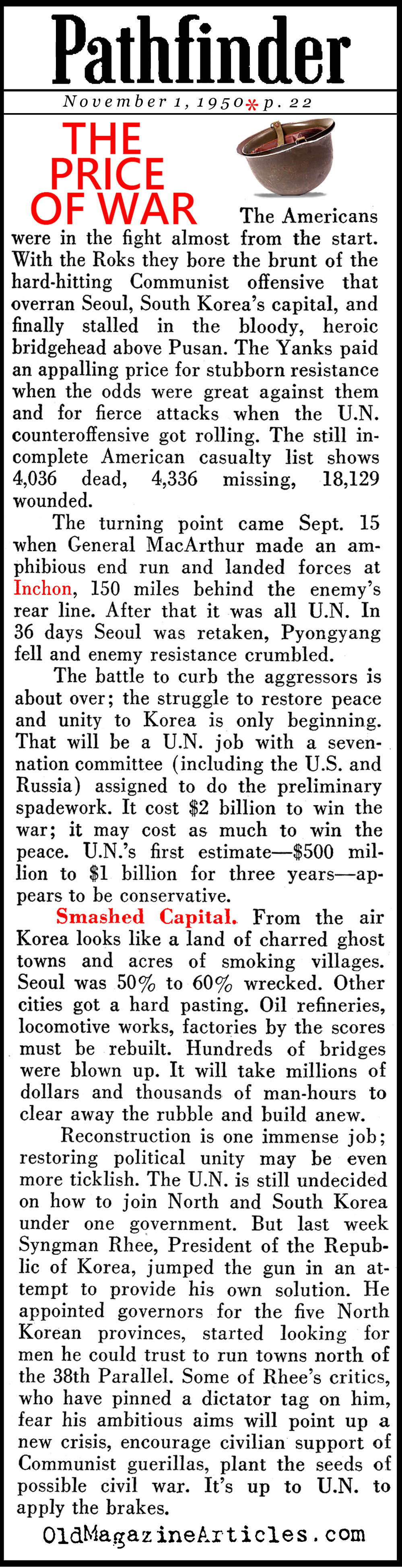 False Hope in Washington (Pathfinder Magazine, 1950)