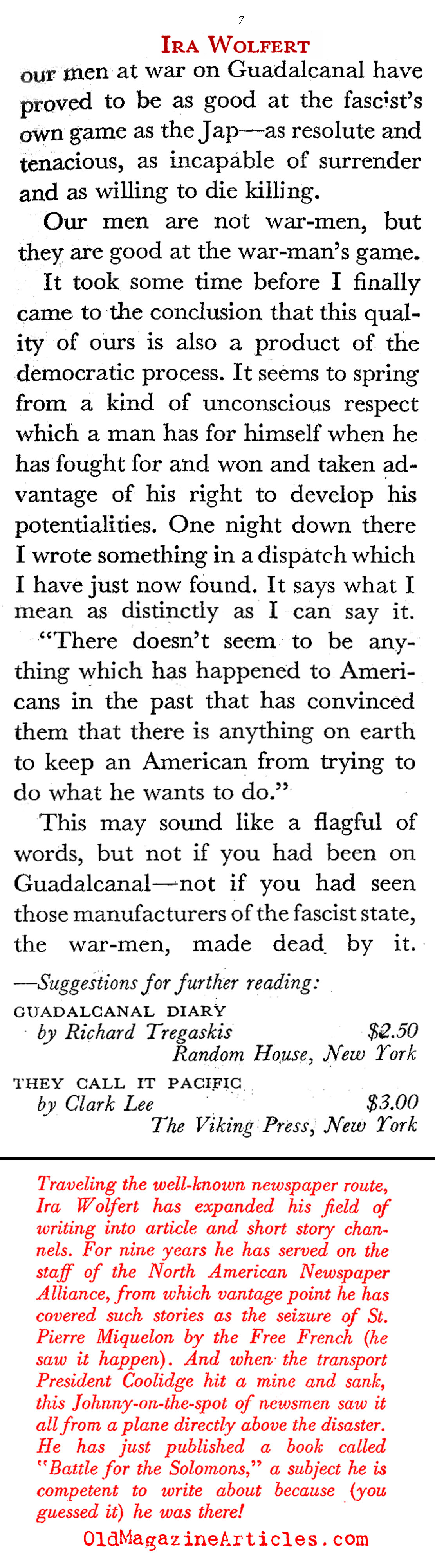 Liberty v. Fascism (Coronet Magazine, 1943)