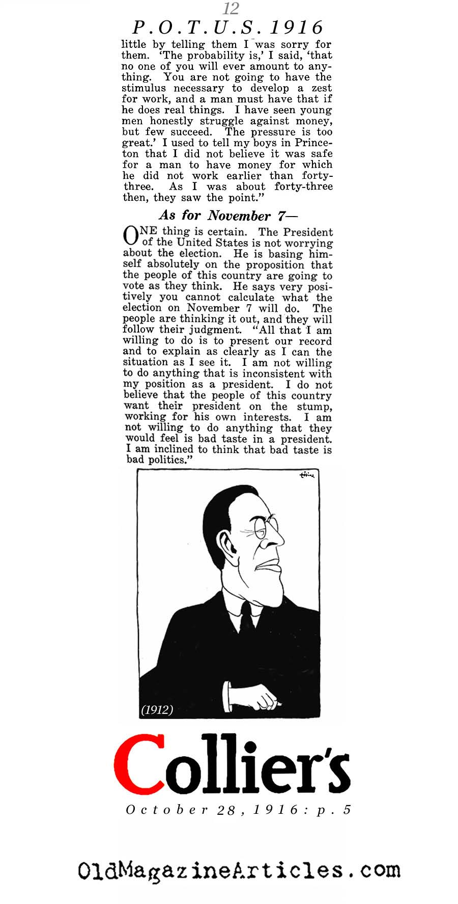 An Interview with Woodrow Wilson (Collier;s Magazine, 1916)