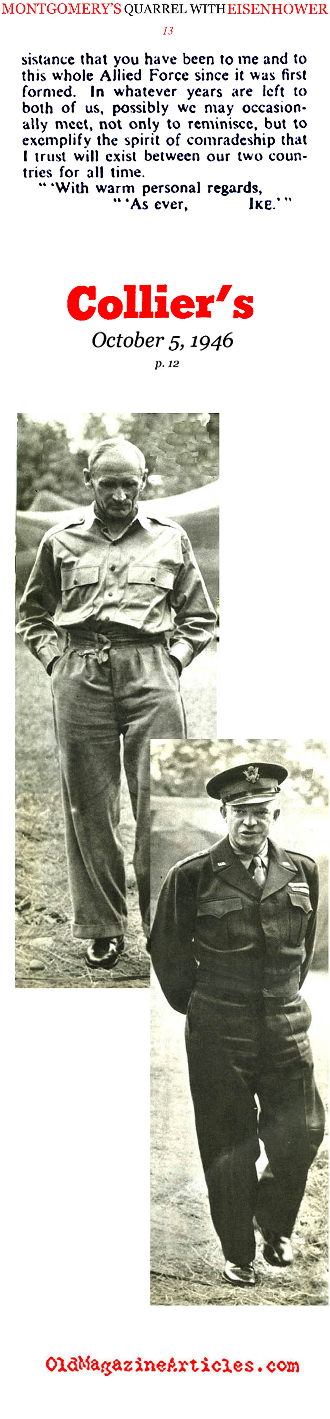 Montgomery's Quarrel with Eisenhower (Collier's Magazine, 1946)