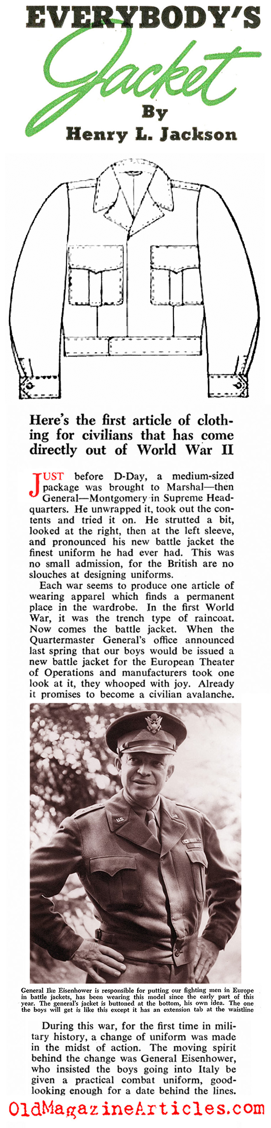 The Ike Jacket Goes Mainstream (Collier's Magazine, 1944)