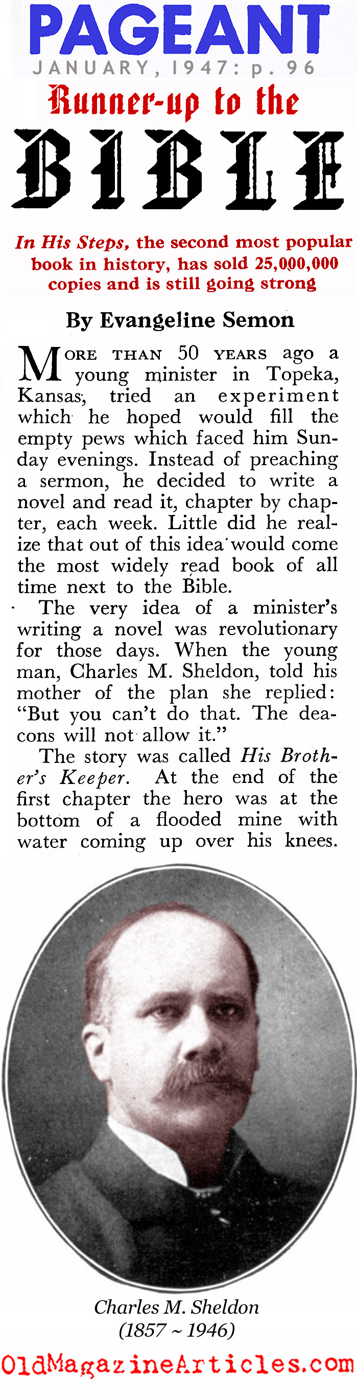 ''The Runner-Up to the Bible'' (Pageant Magazine, 1947)