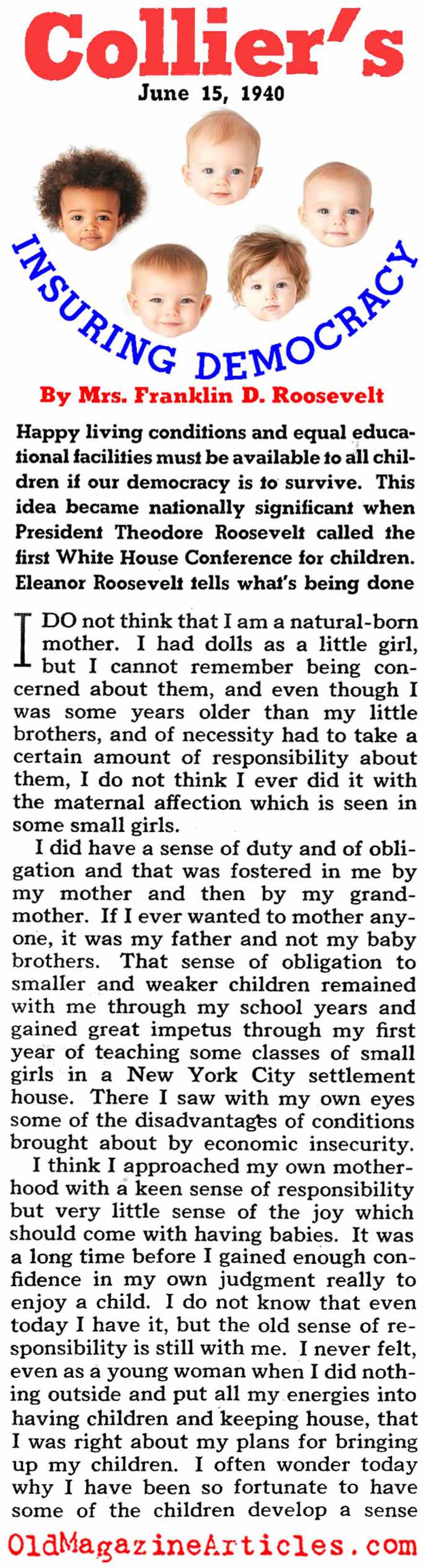 High Hopes for Child Welfare (Collier's Magazine, 1940)