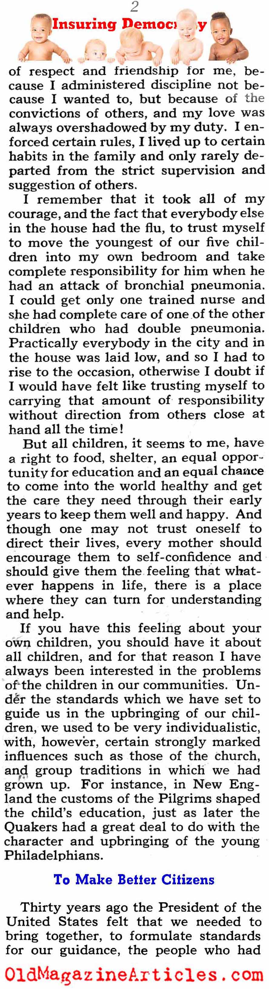 High Hopes for Child Welfare (Collier's Magazine, 1940)
