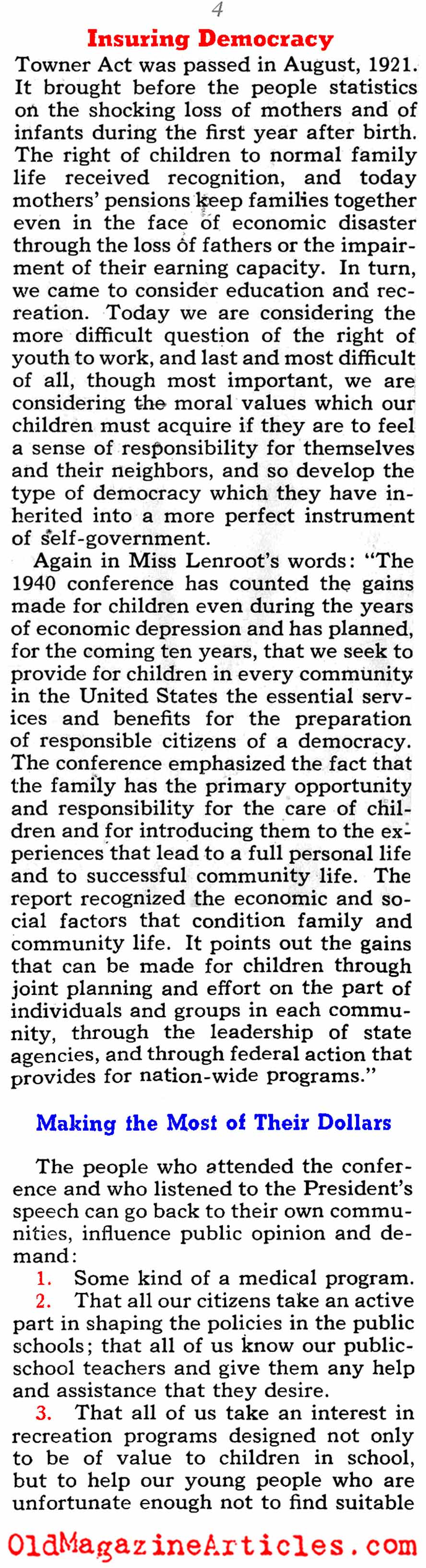 High Hopes for Child Welfare (Collier's Magazine, 1940)