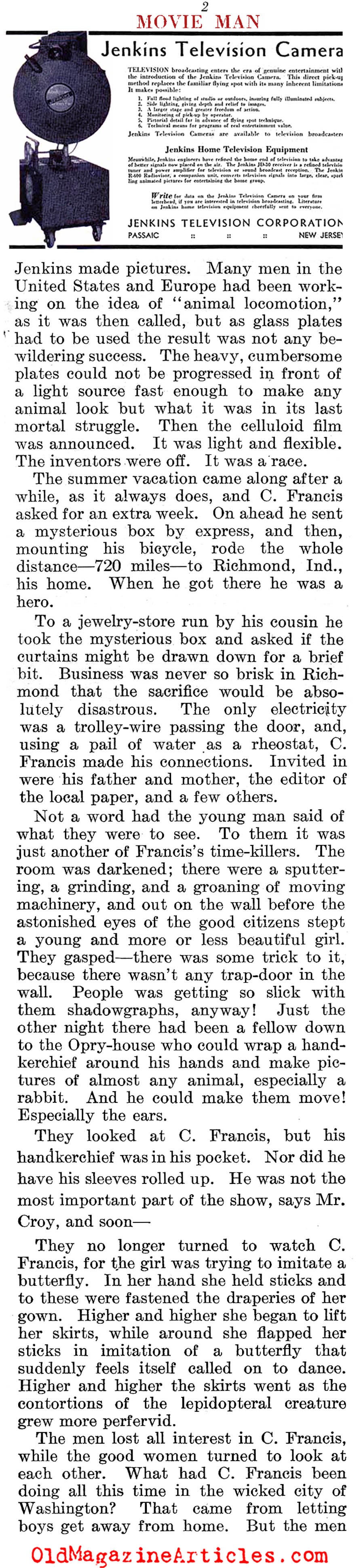 He Made the Pictures Move (The Literary Digest, 1921)