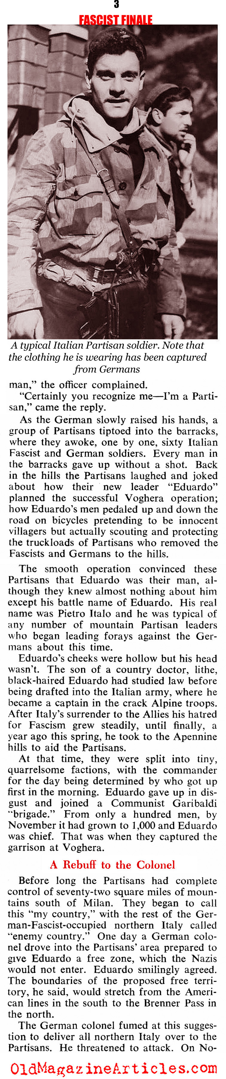 ''Fascist Finale'' (Collier's Magazine, 1945)