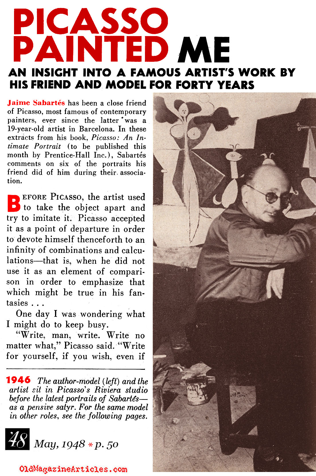 Picasso Painted Me ('48 Magazine, 1948)