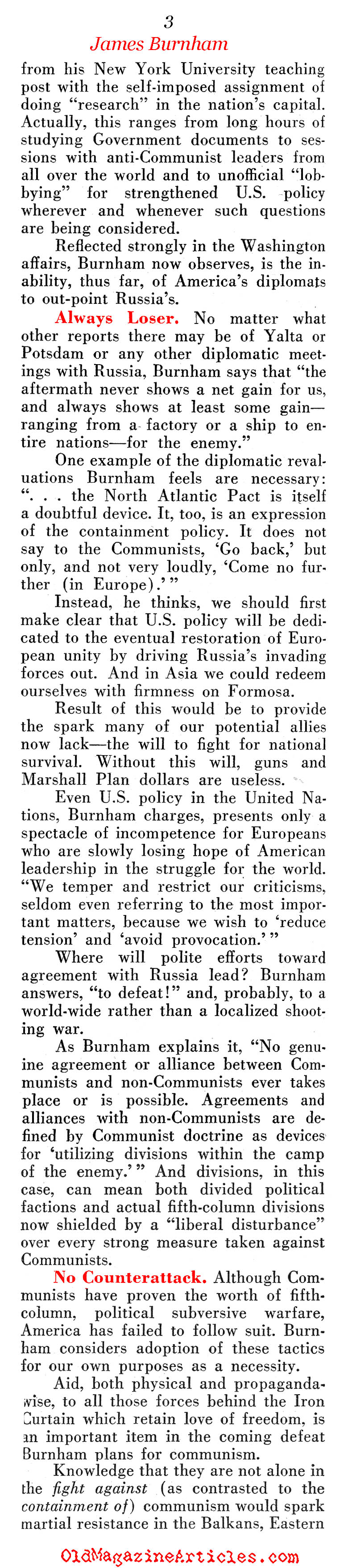 The Necessity of Overthrowing Russia (Pathfinder Magazine, 1950)