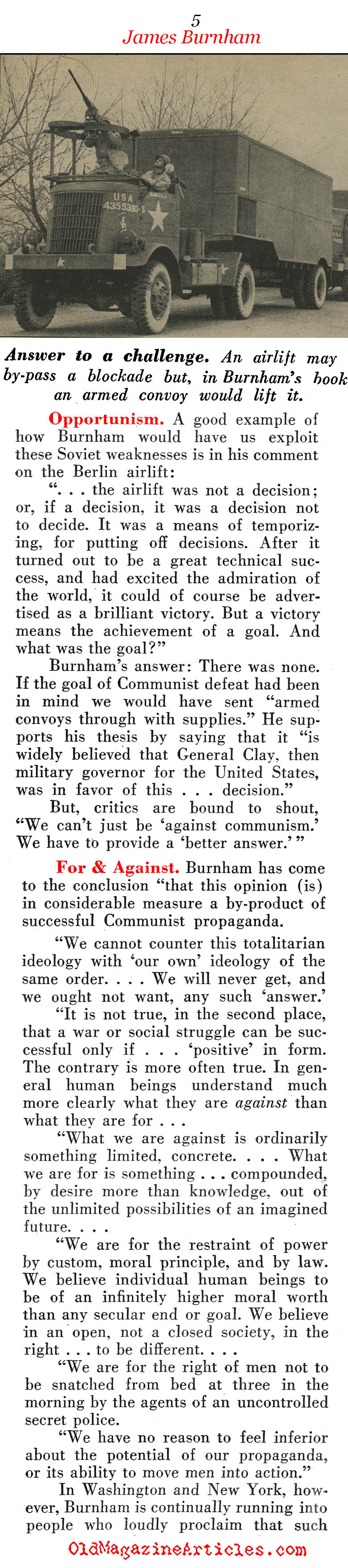 The Necessity of Overthrowing Russia (Pathfinder Magazine, 1950)