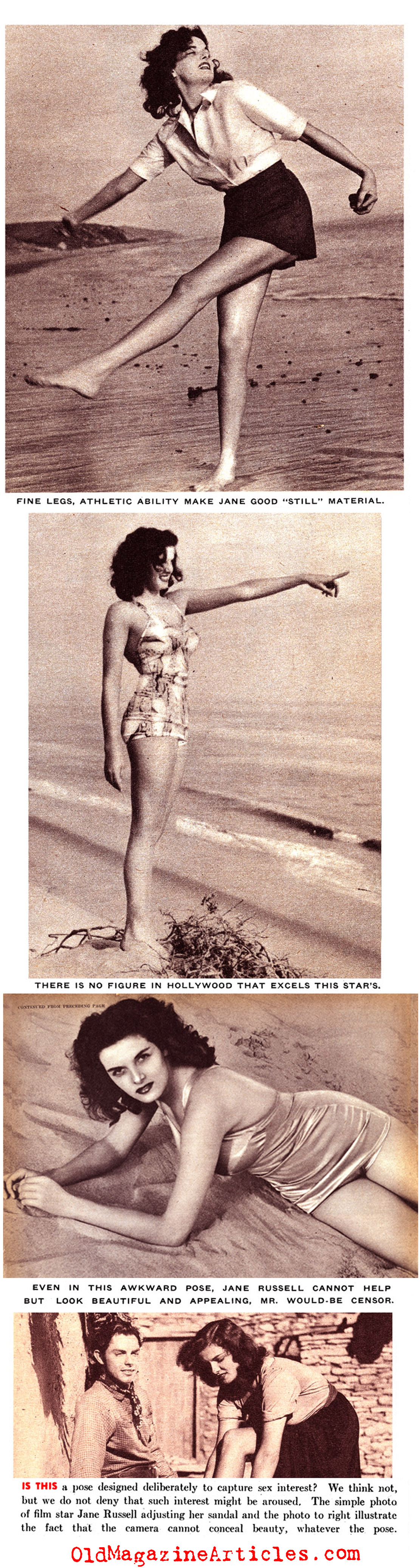 Jane Russell Sur la Plage... (Pic Magazine, 1941)